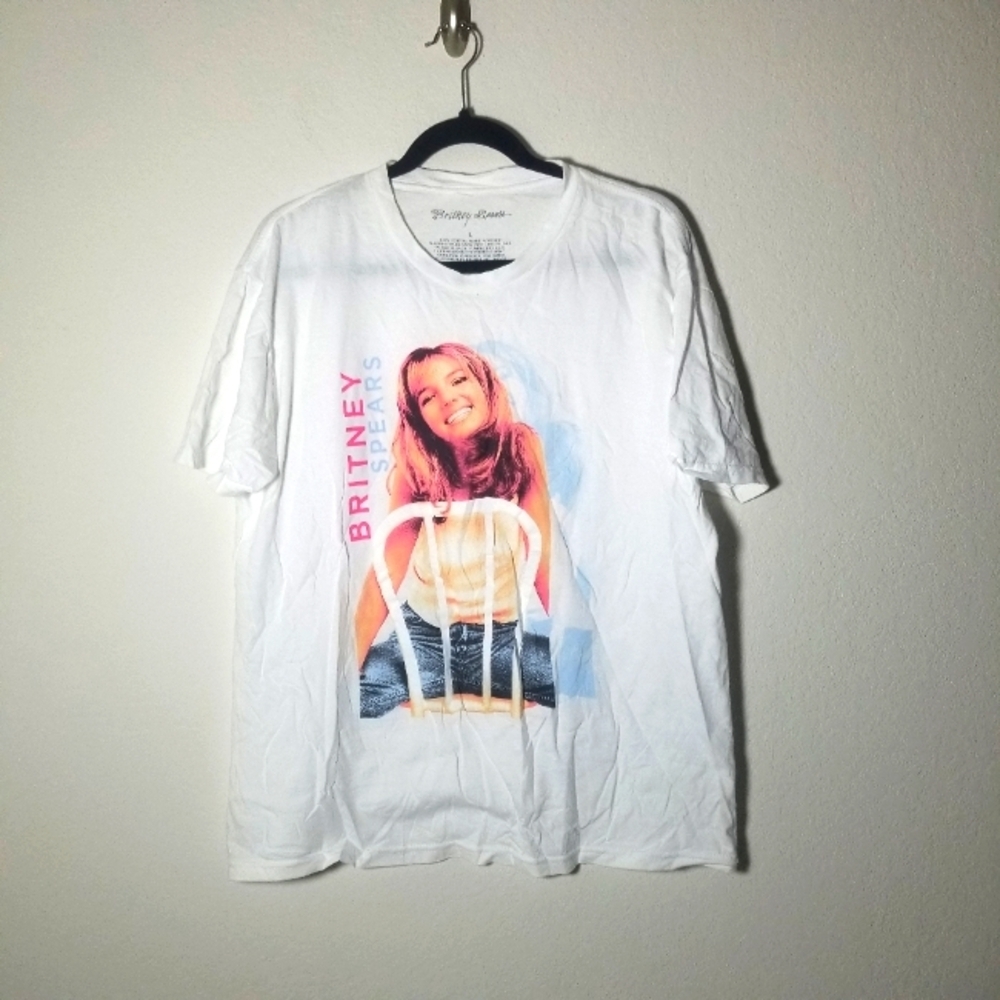 White Britney Spears Graphic T-Shirt